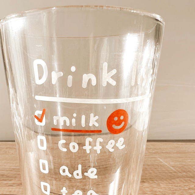 Handwriting Drink List Tumbler | Evelyn HOME ACCESSORY