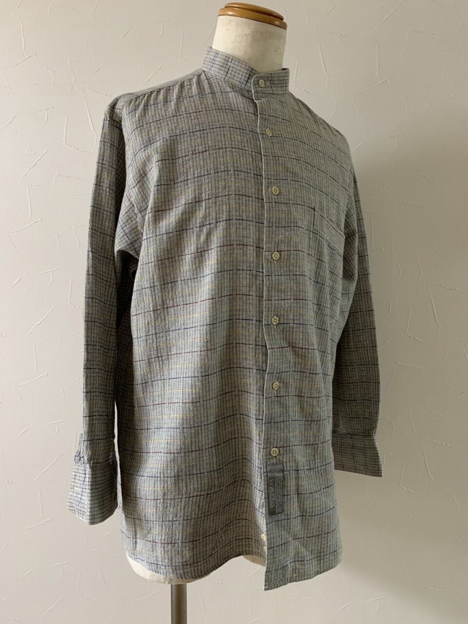 1990's Woven pattern No Collar Shirt