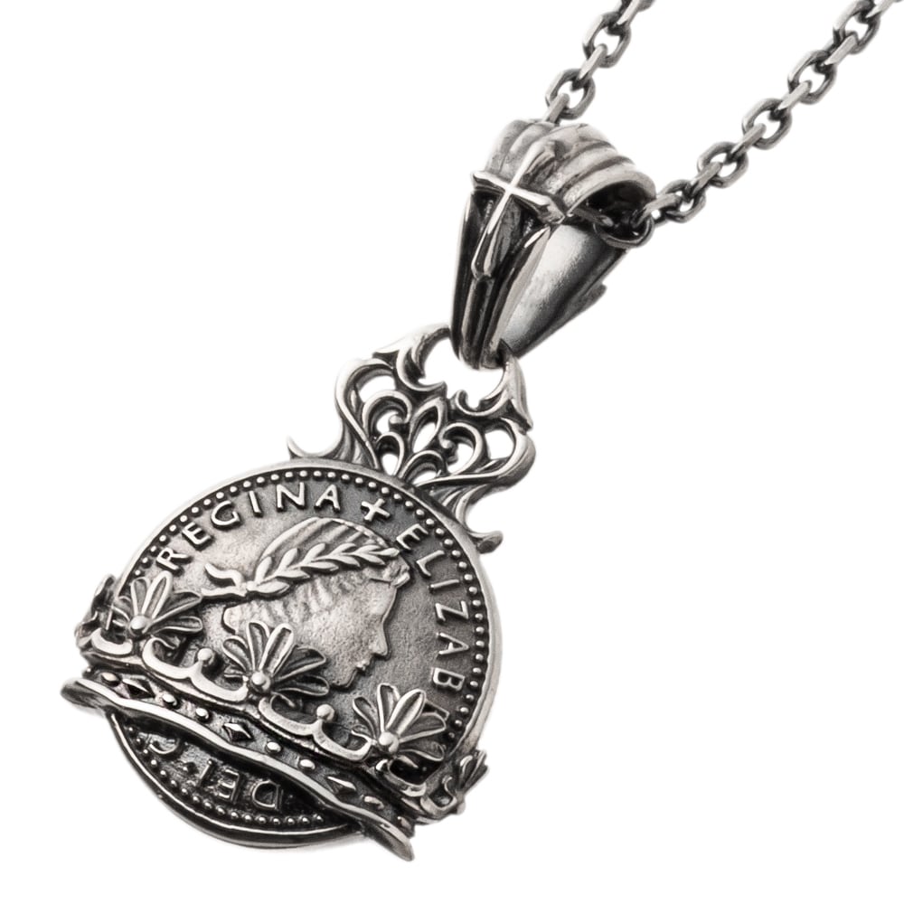 幸せのクラウンコインペンダント AKP0143 happy crown coin pendant シルバーアクセサリー Silver jewelry