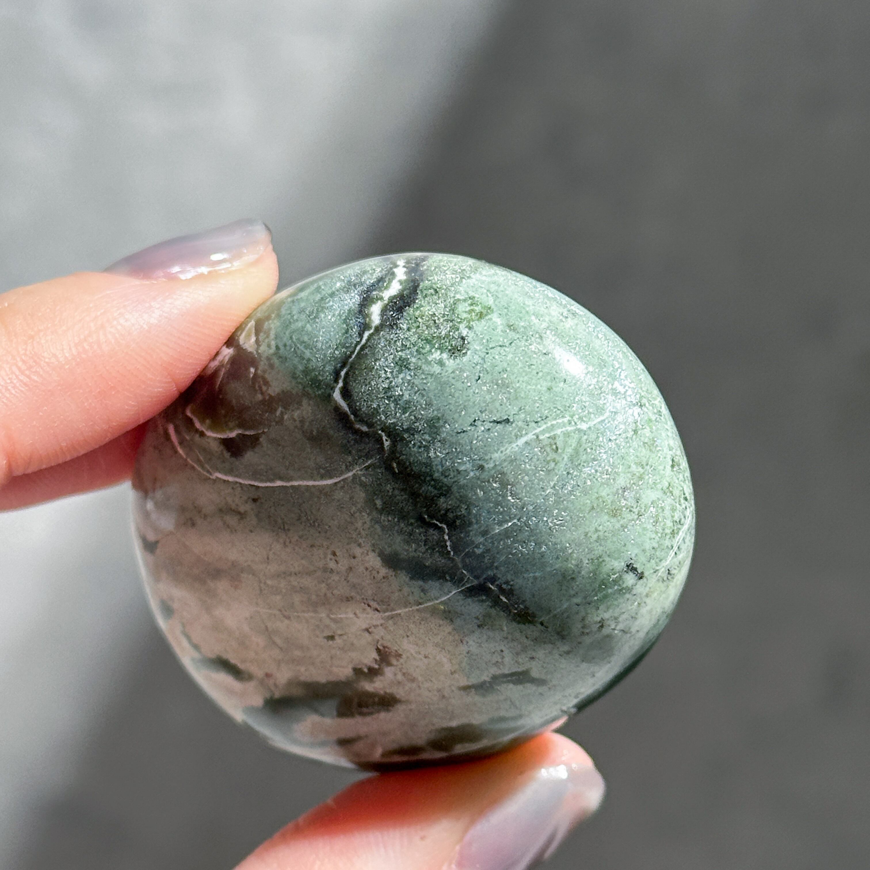 グリーンサードオニキス パームストーン03◇ Green Sardonyx ◇天然石