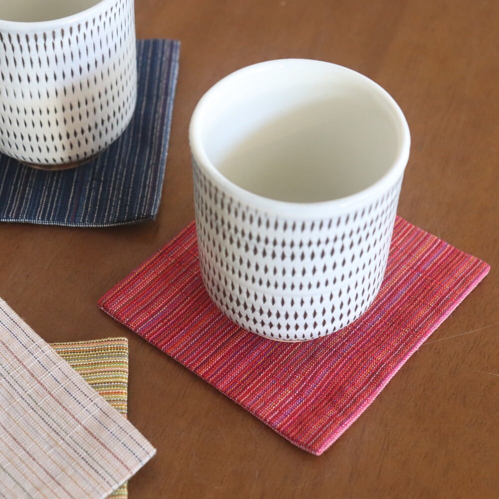 会津木綿 コースター Aizu cotton Coaster #190-2 | 和食器のお店 Soil浅草