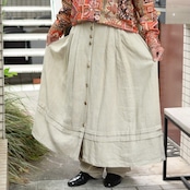 tyrolean linen skirt ivory