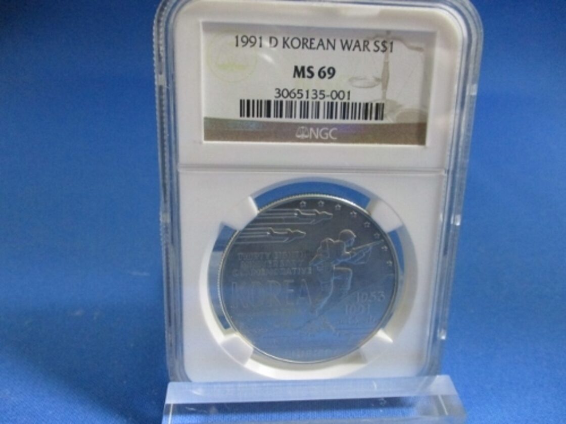 朝鮮戦争休戦38周年記念 1ドル銀貨☆1991年／NGC MS69／未使用／ | Pay ID