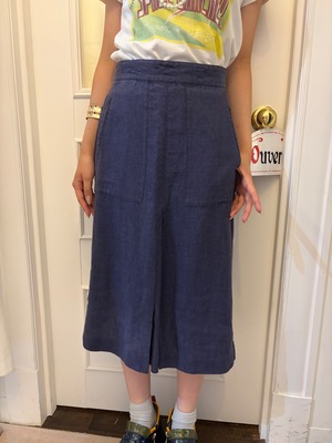 RALPH LAURENT / Vintage navy straight skirt  (O)