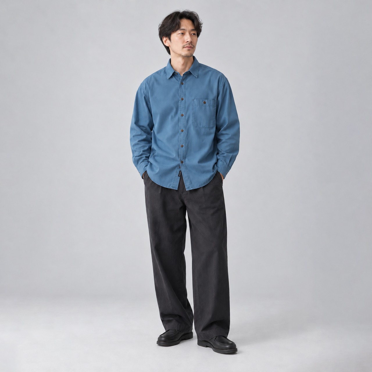 ウォッシュド コットンシャツ R3013
