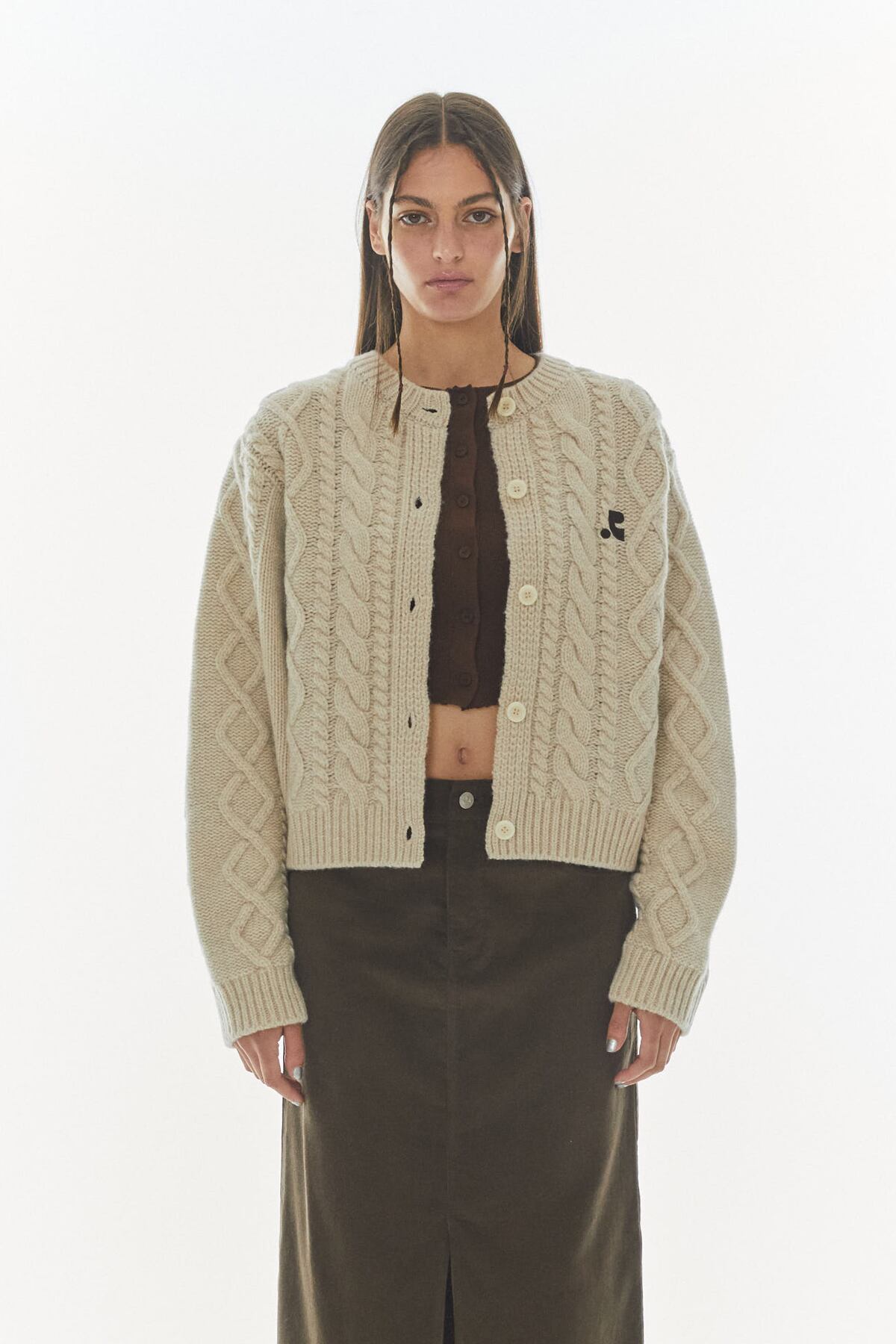 【早い者勝ち‼️】Rest&Recreation KNITCARDIGAN Rest & Recreation] WOOL FISHERMAN KNIT CARDIGAN - IVORY 正規韓国