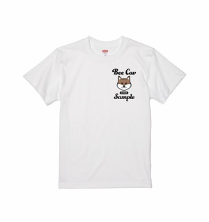 ビーキャブオリジナルシバイヌワンポイントデザインプリントTシャツ【ヒト用】