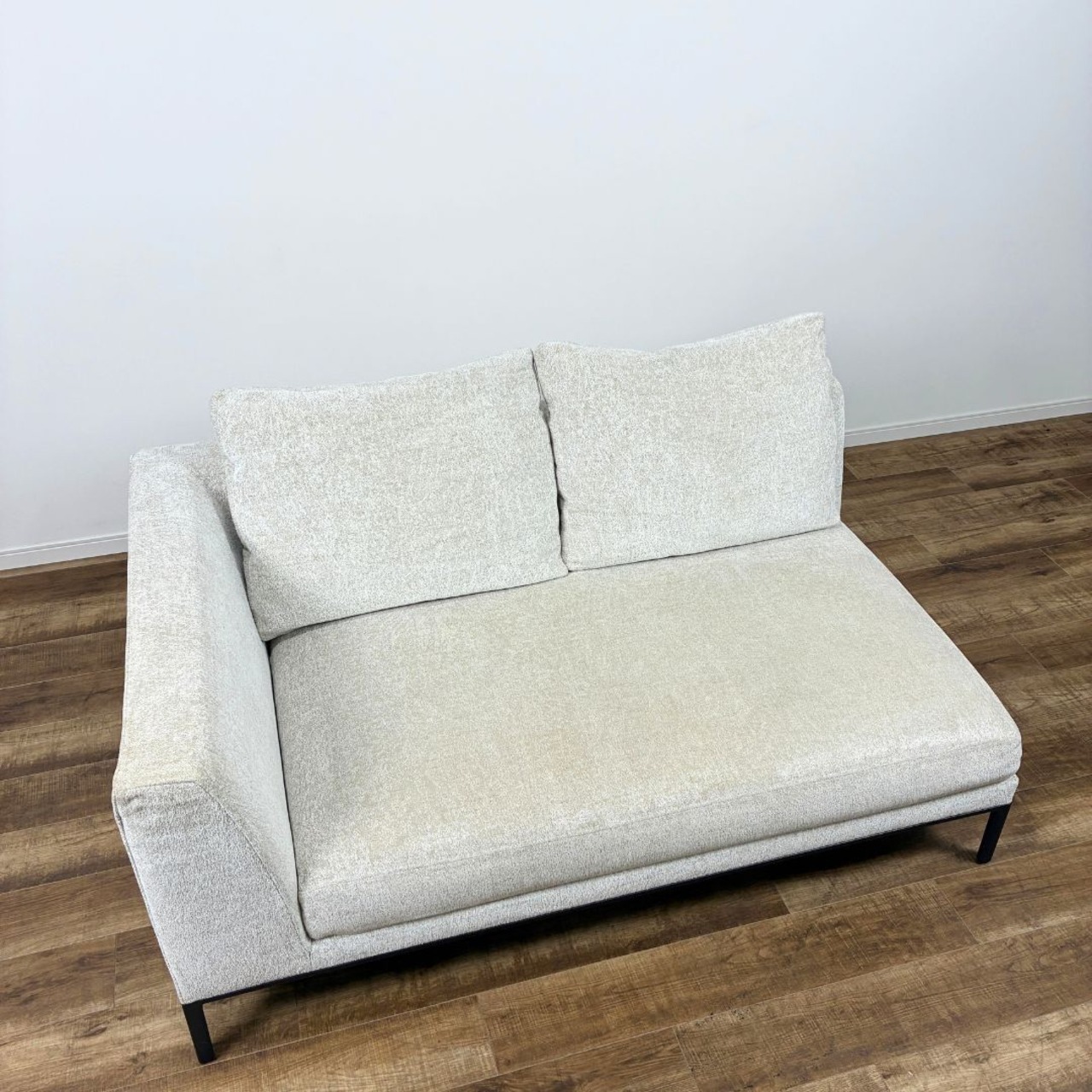 Cassina ixc. GRAB home 2人掛けソファ オットマンセット 右ひじ掛けアーム デザイナーズ家具 モダン ファブリック ベージュ系【中古】【350サイズ】