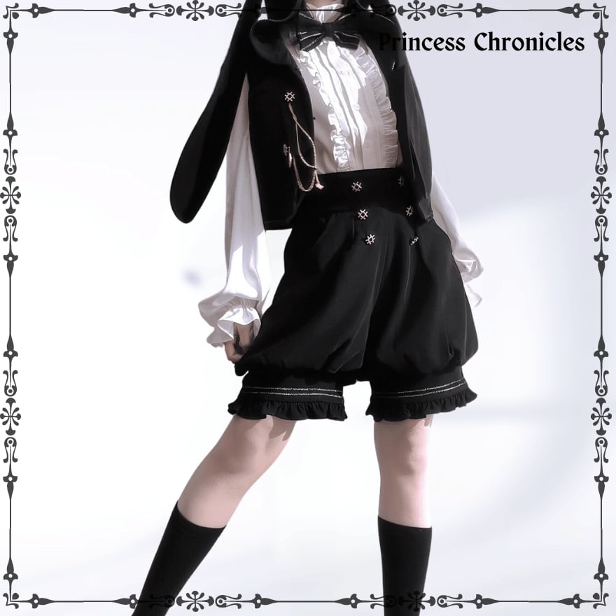 即納L】王子系・少年装 ハイウエスト 金ボタン&フリル 貴族風 即納L】王子系・少年装 ハイウエスト 金ボタン&フリル 貴族風