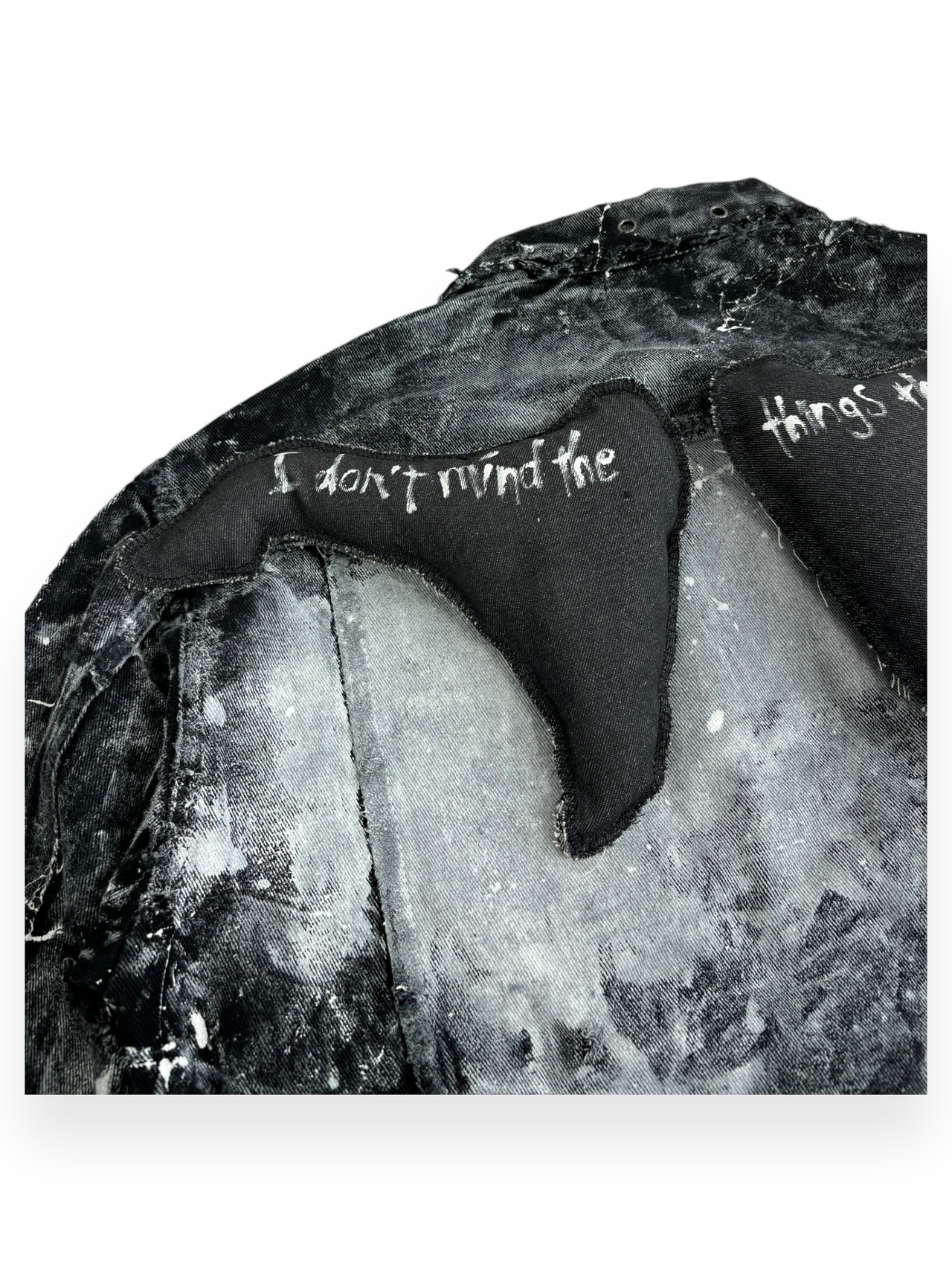 【RUPTIVEY】costal bone damage paint denim jacket"不紊"