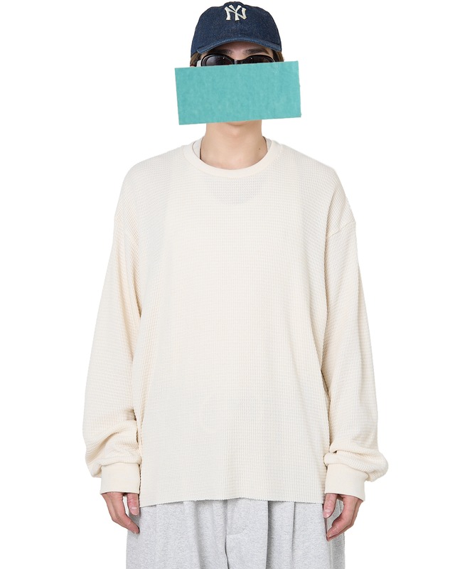 ROTOL "Soft Waffle LS Tee〔CREAM〕"