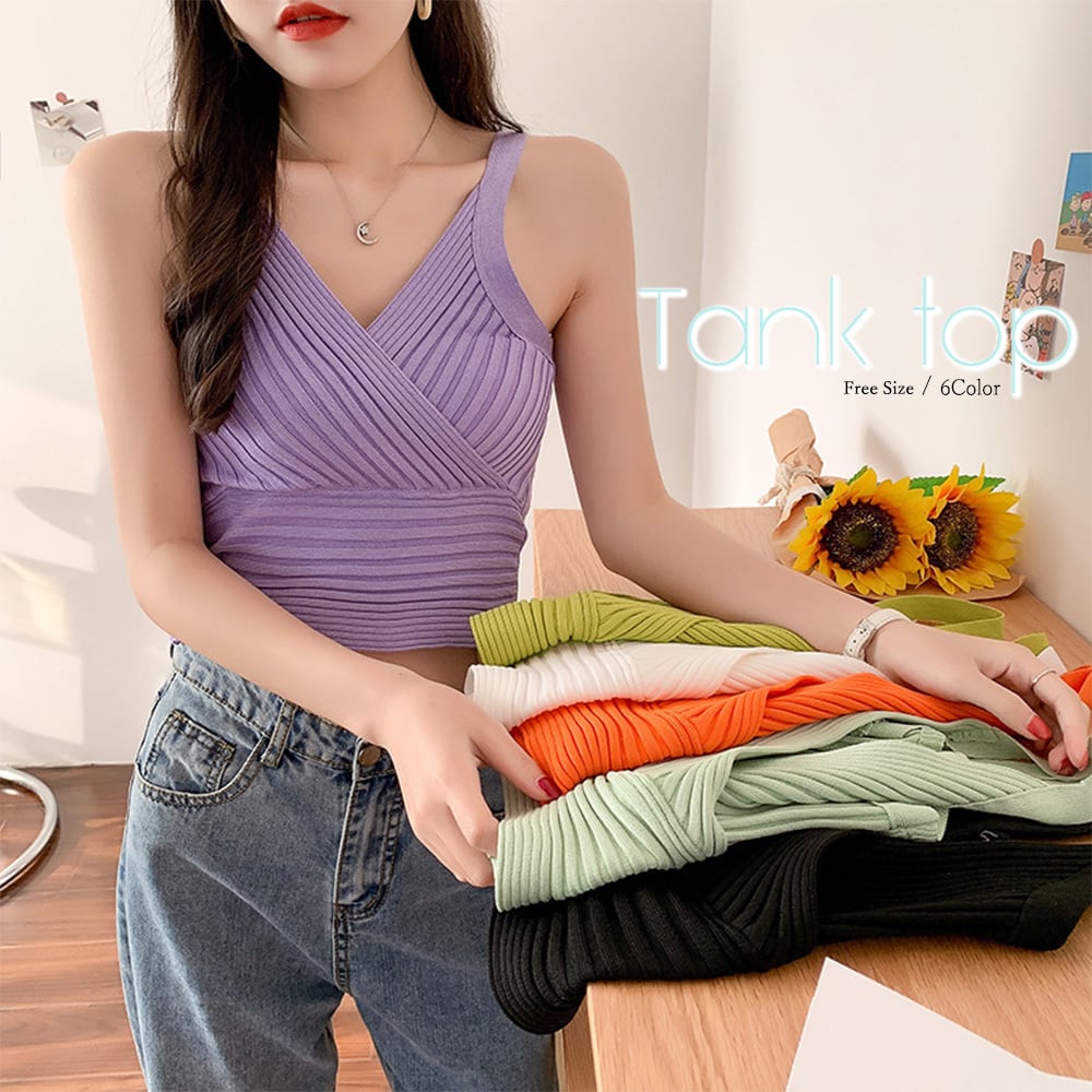 ニットタンクトップ レディース ショート丈 春夏 トップス インナー 大人 きれいめ かわいい セクシー おしゃれ 大人女子 大人可愛い Ritz Chic レディースファッション通販