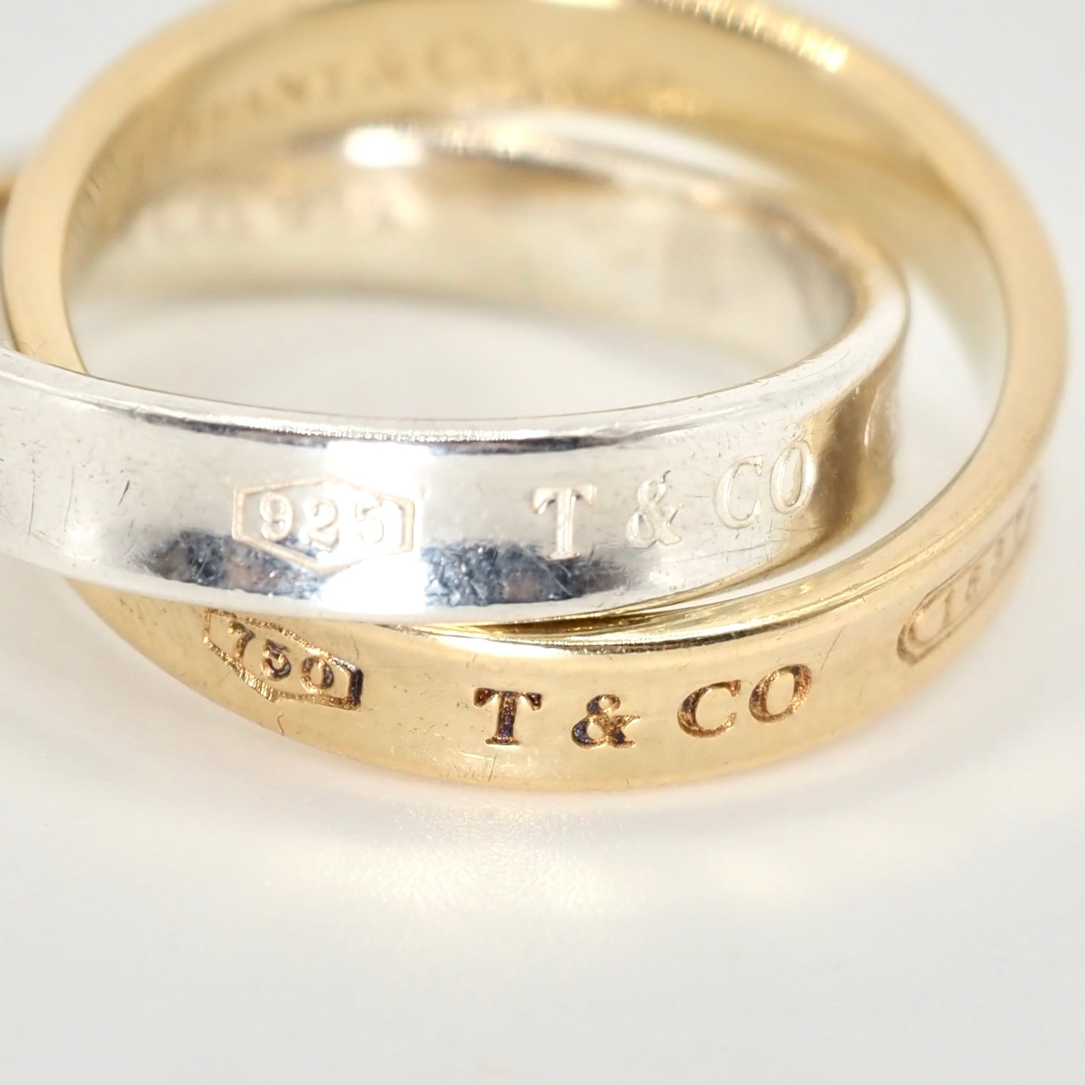 【極美品】 Tiffany1837 インターロッキング サークル リング 9号 現行品】Tiffany&Co. 約9号 1837 インターロッキング サークル リング