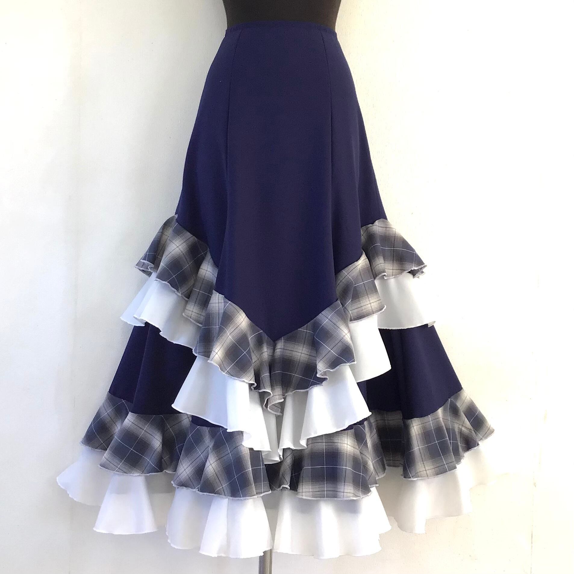 フラメンコツーピース フラメンコ衣装 赤・無地・ツーピース