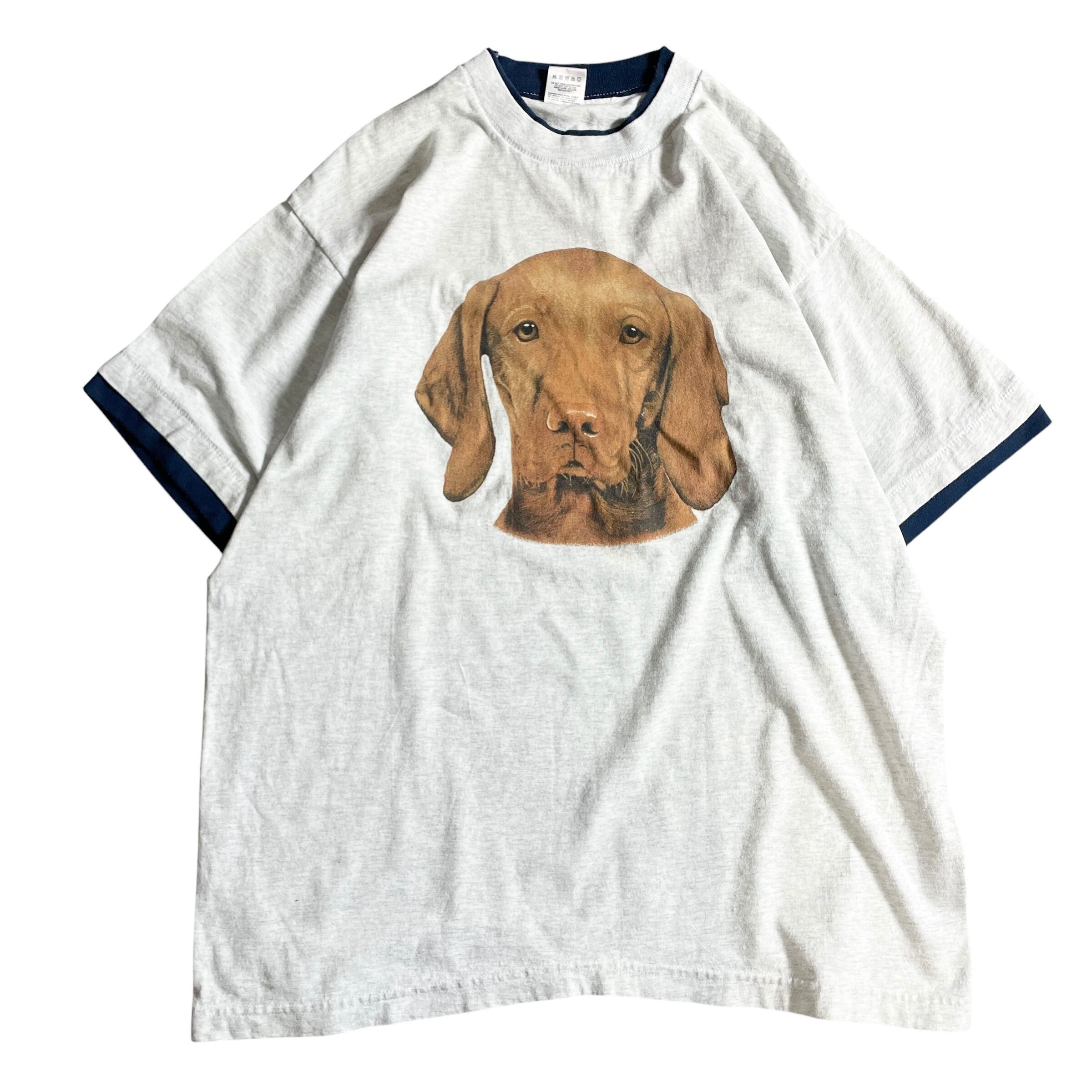 90s USA製 ビズラ 犬 アニマル vintage T-shirts
