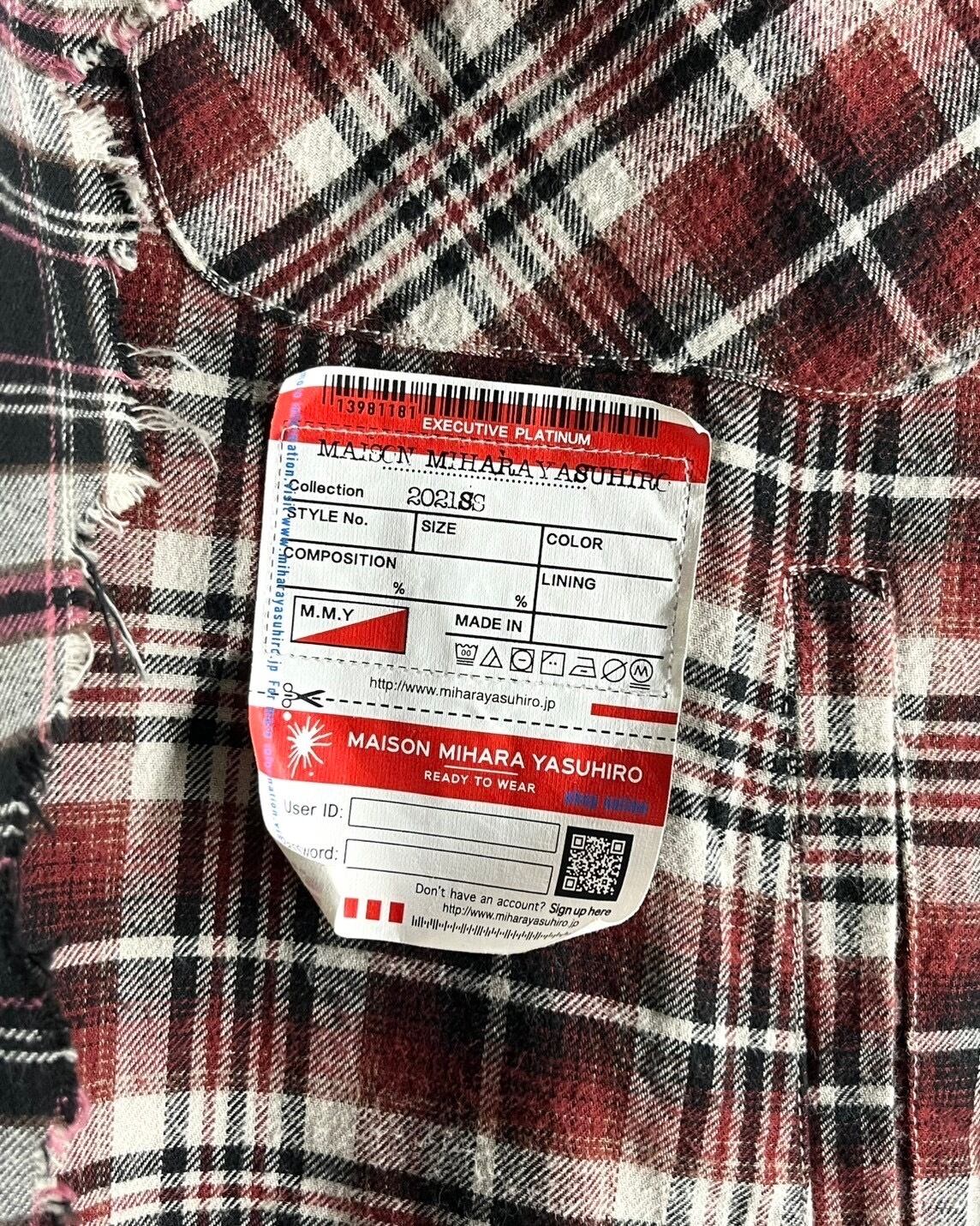 21SS MAISON MIHARA YASUHIRO Damage Layered Check Flannel Shirt | VOLAR