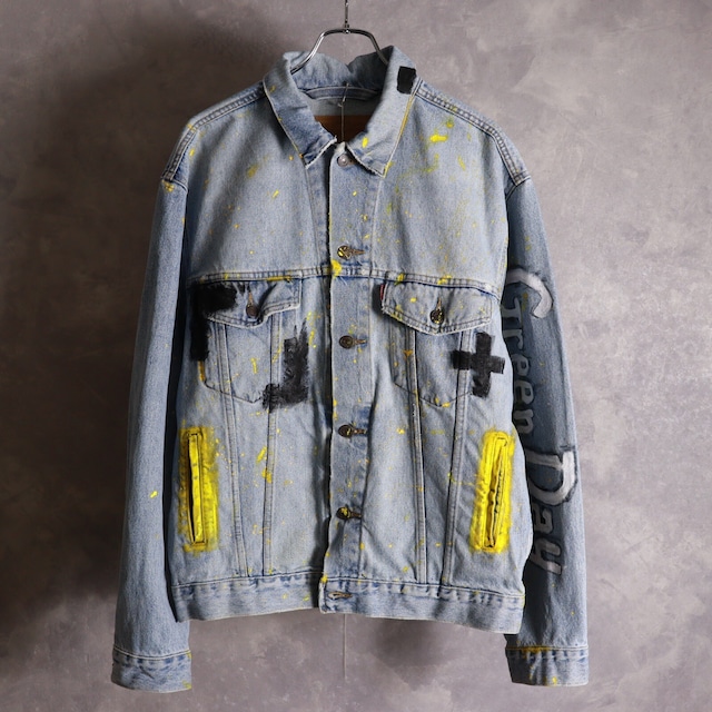 PAINT Re:make Green Day design fan art denim jacket