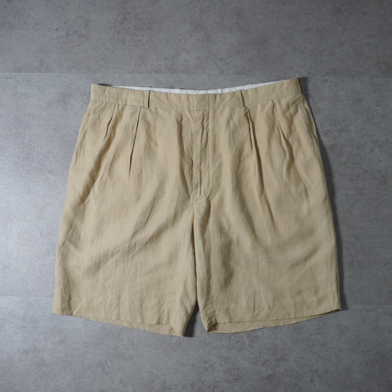 Polo by Ralph Lauren Double-pleated linen silk shorts [W40] 古着 - 1