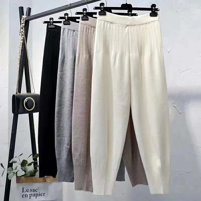 ニットパンツ　裾リブ仕様　AJ11295-D05