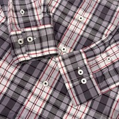 23区 HOMME ニジュウサンクオム チェック 長袖シャツ 46/グレー系 メンズ