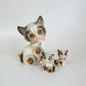 ねこの親子のオブジェ