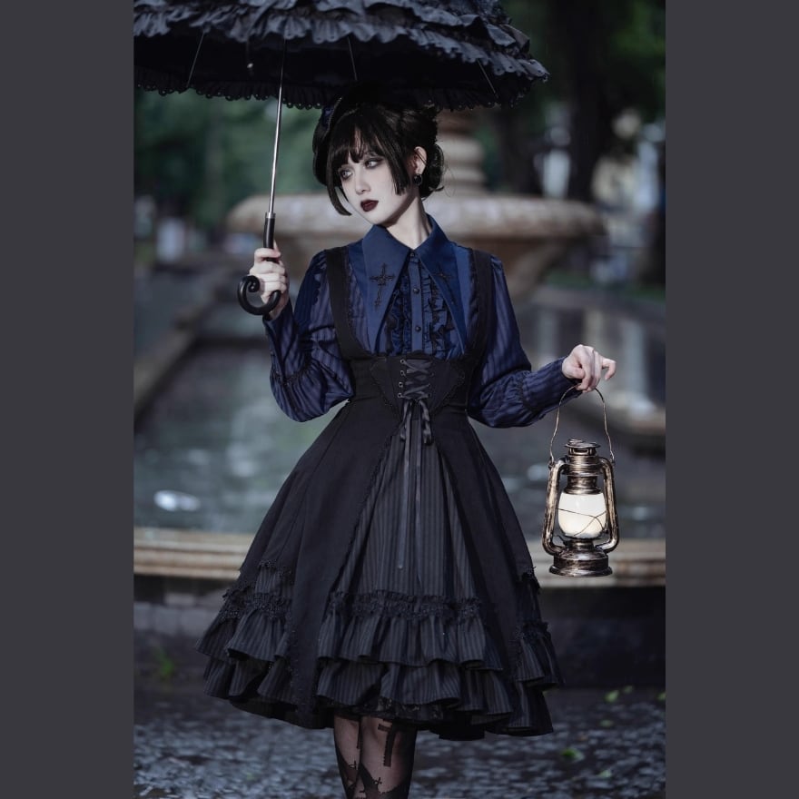 ゴスロリ通販 With U ファッション ゴスロリ ビスチェ スカート ロング