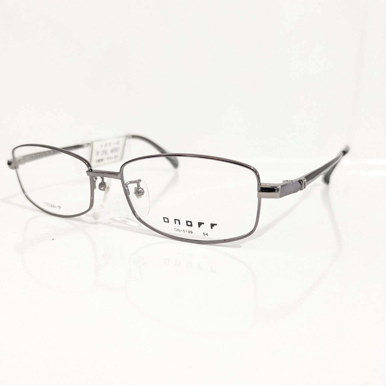 【ONOFF】スクエアメタルフレーム ガンメタ