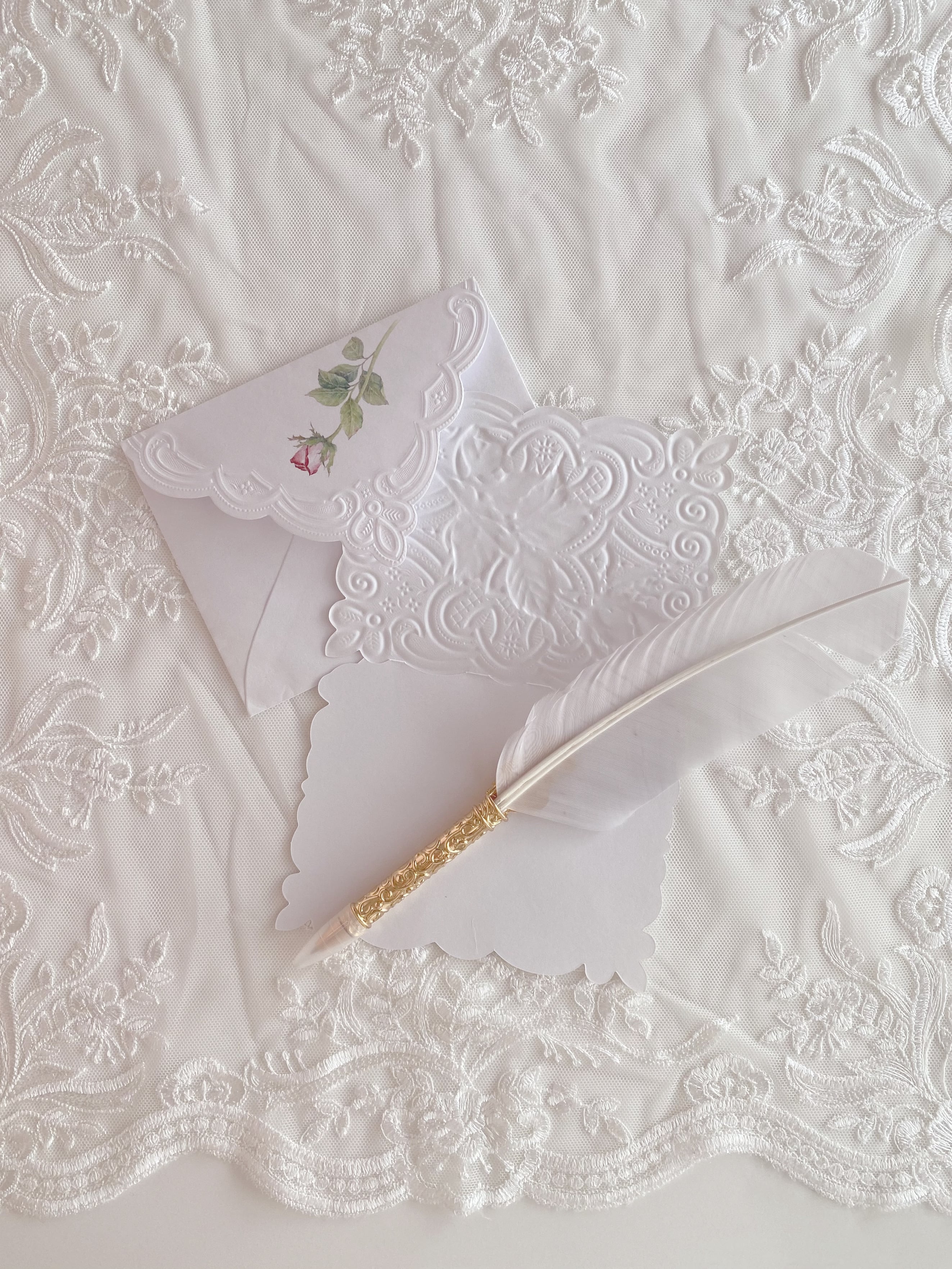 rose greeting card set