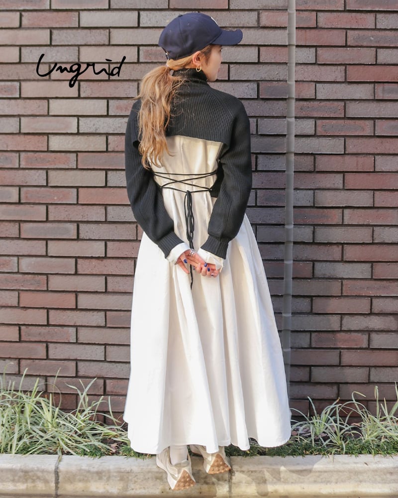 Ungrid アングリッド バックリボンニットセットワンピース うとき 