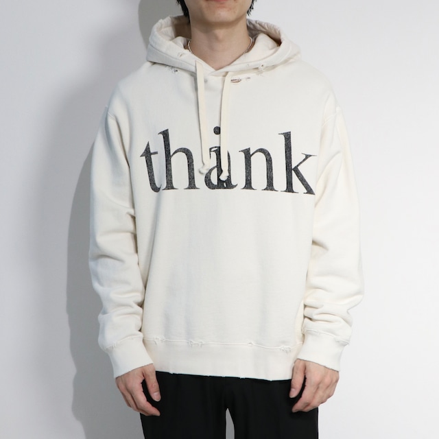 GUCCI  スウェットパーカー ヴィンテージ加工 Think Thank 2020aw コットン グッチ