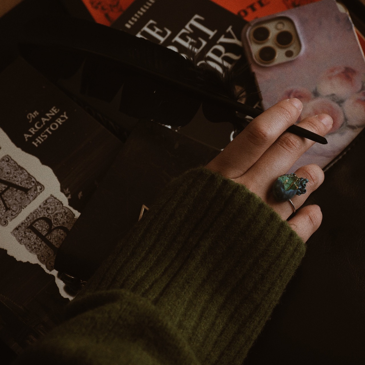 Mermaid's tear and heart  ring