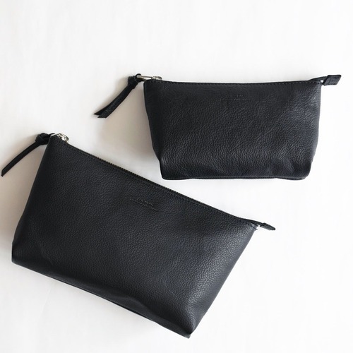 【Unisex】 SLOW  |  embossing leather pouch M　スロウ  |  レザーポーチ