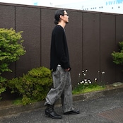 Leh(レー)GANKO別注×damage waffle L/S sweater コーディネート