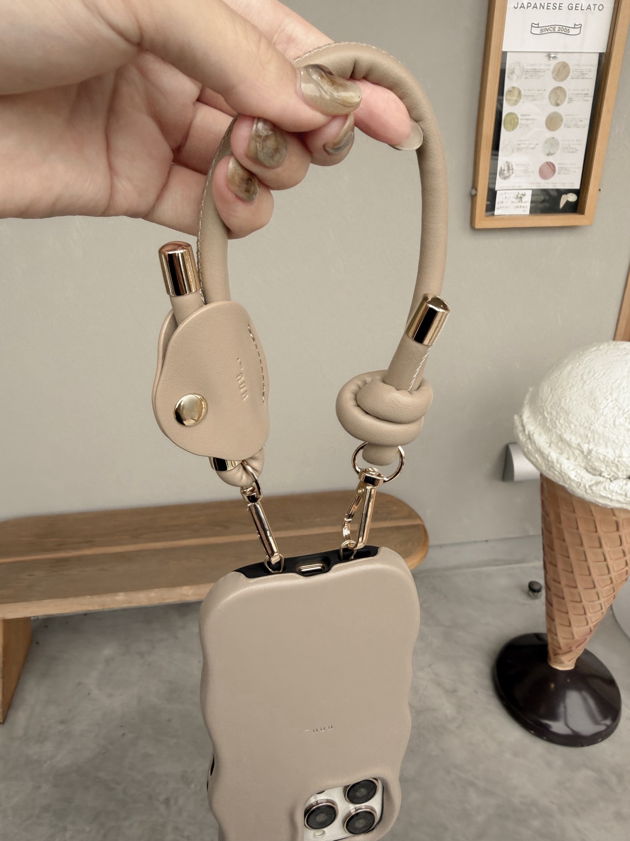 asymmetry tag（beige/short） - 6