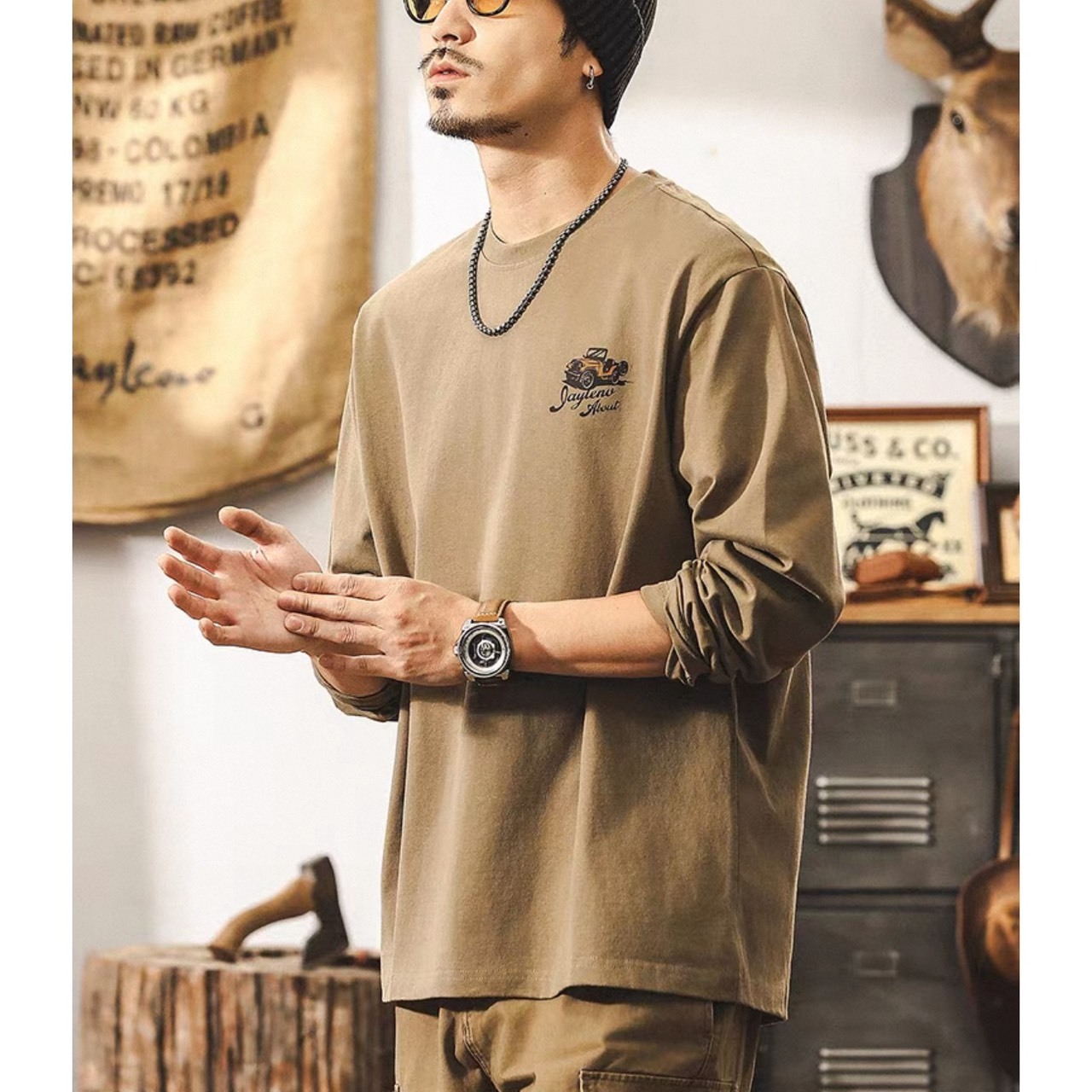 Vintage jeep graphic long sleeve tee 1286 - 6