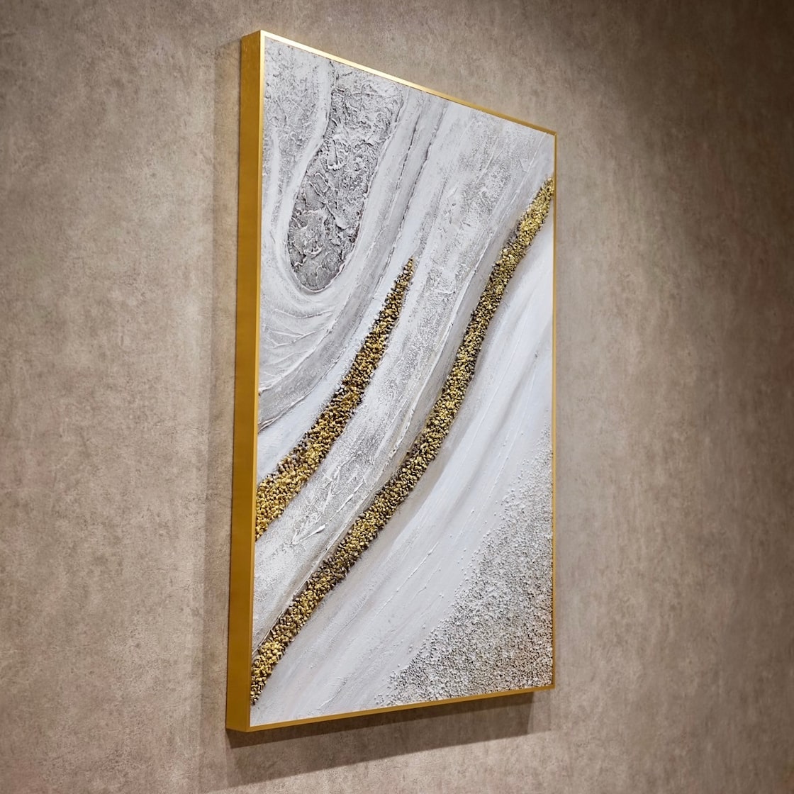 輸入品 油絵 抽象画 大型 100×70 壁掛け ハンドメイド アート 現代 