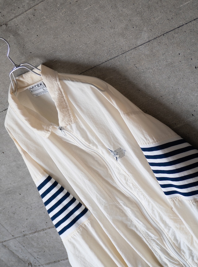 "ARTEX" 1980s Border ribs shell combi jacket