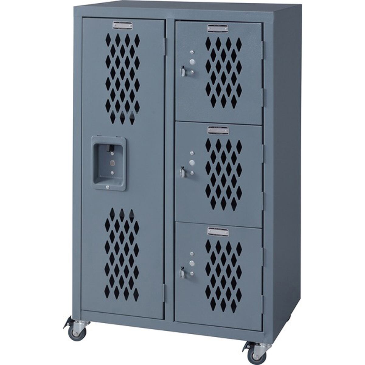 スチールチェストL TPN-41GY TPN-41IV チェスト タンス おしゃれ 扉付き リビング キャスター付 収納家具 収納棚 ロッカー 幅58 スチール リビング ショップ 店舗 カフェ 事務所 グレー アイボリー ミリタリー