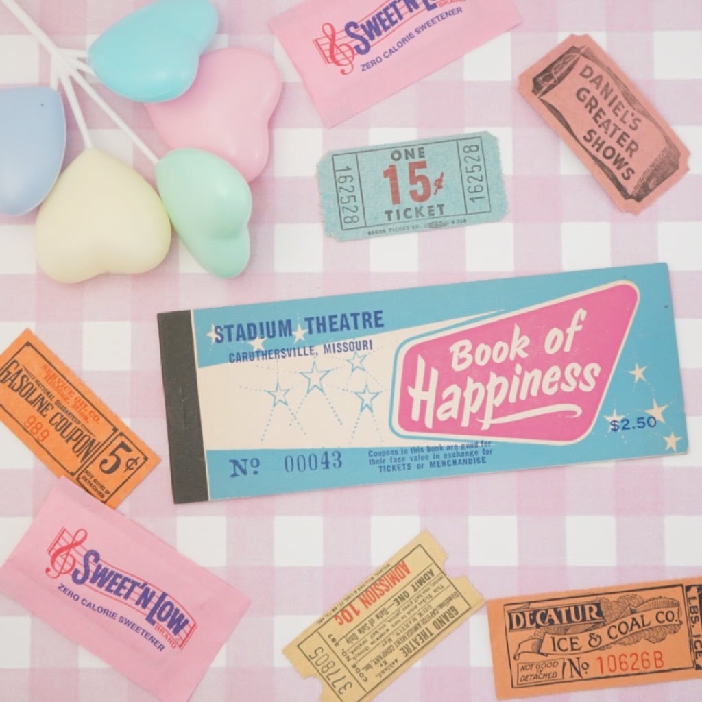 SALE ヴィンテージ 海外チケット ' Book of happiness ' チケット