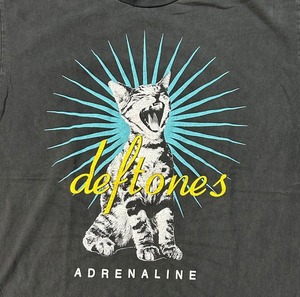13138 deftones デフトーンズ アドレナリン 猫 バンT ロック L