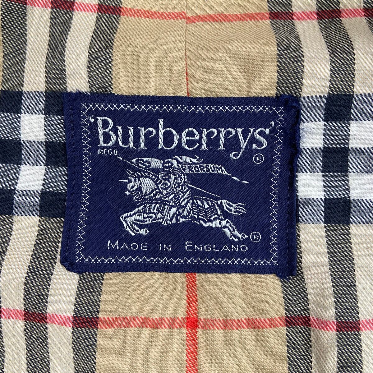 80年代 英国製 Burberrys バーバリー シングルトレンチコート メンズXL