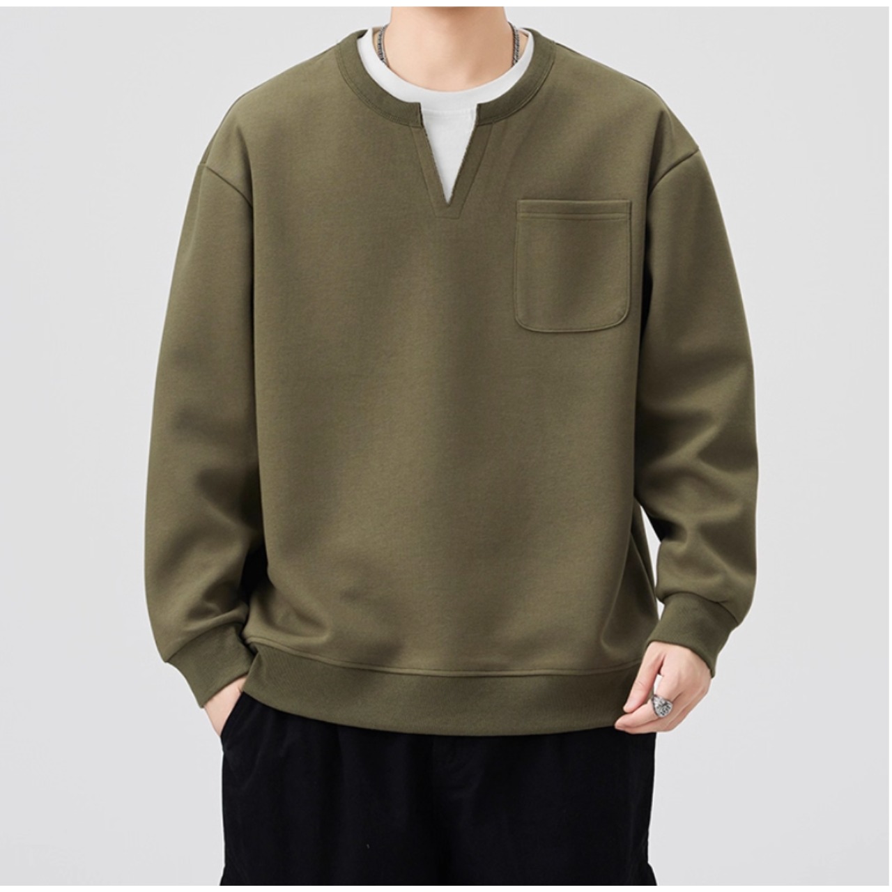 ラウンドネック リブニット af0361