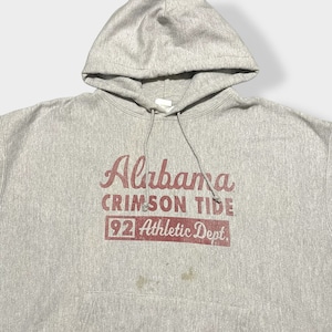 【champion】カレッジ アラバマ大学 フットボール アメフト Alabama Crimson Tide 3段プリント 染み込みプリント  パーカー スウェット プルオーバー フーディー 3XL ビッグシルエット チャンピオン Reverse Weaveリヴァースウィーブ US古着