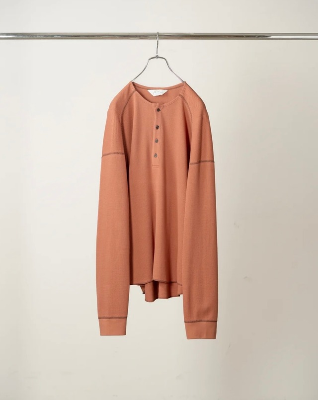 ANCELLM / C/CA HENLEY LS T-SHIRT (ORANGE)