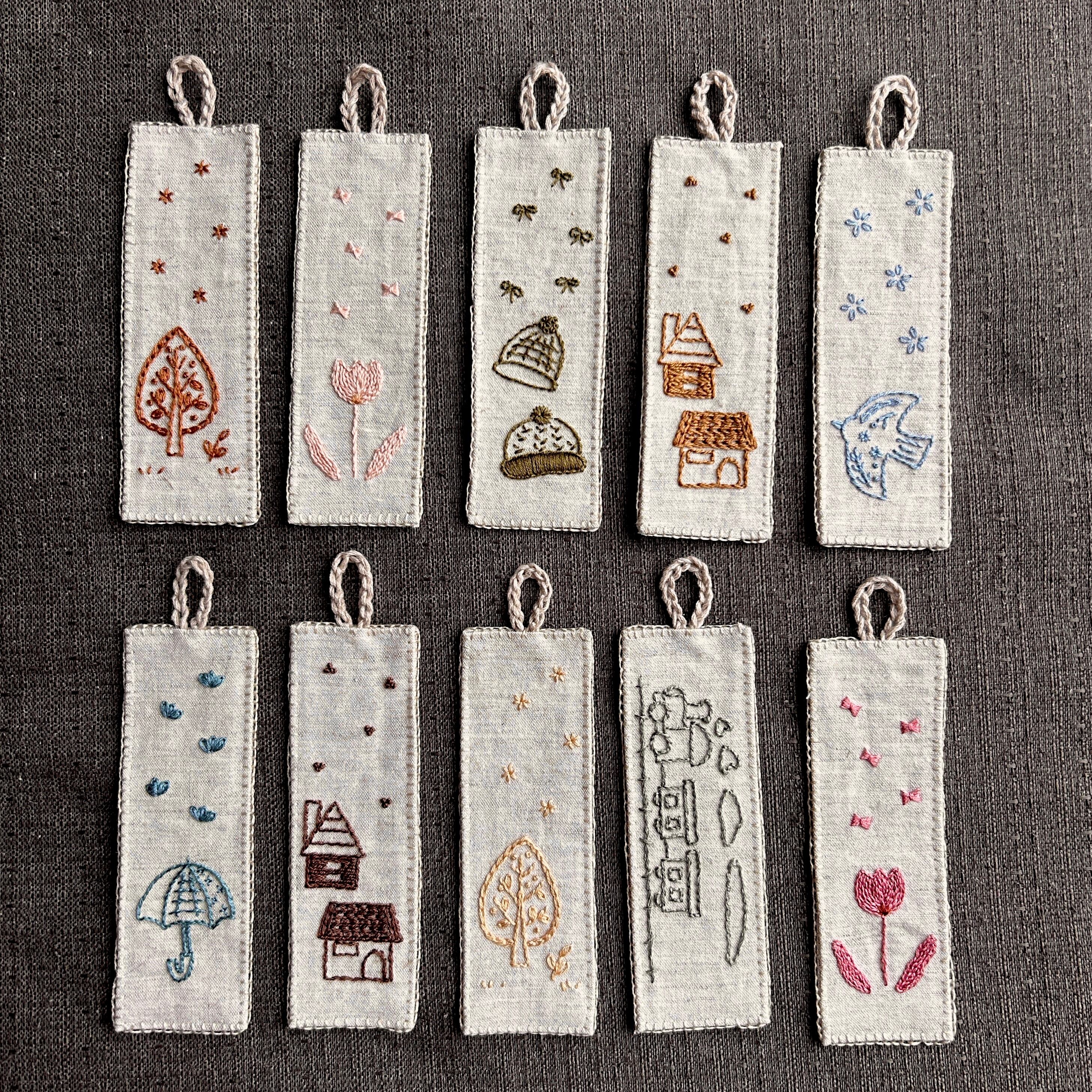 刺繍の栞 | ちな