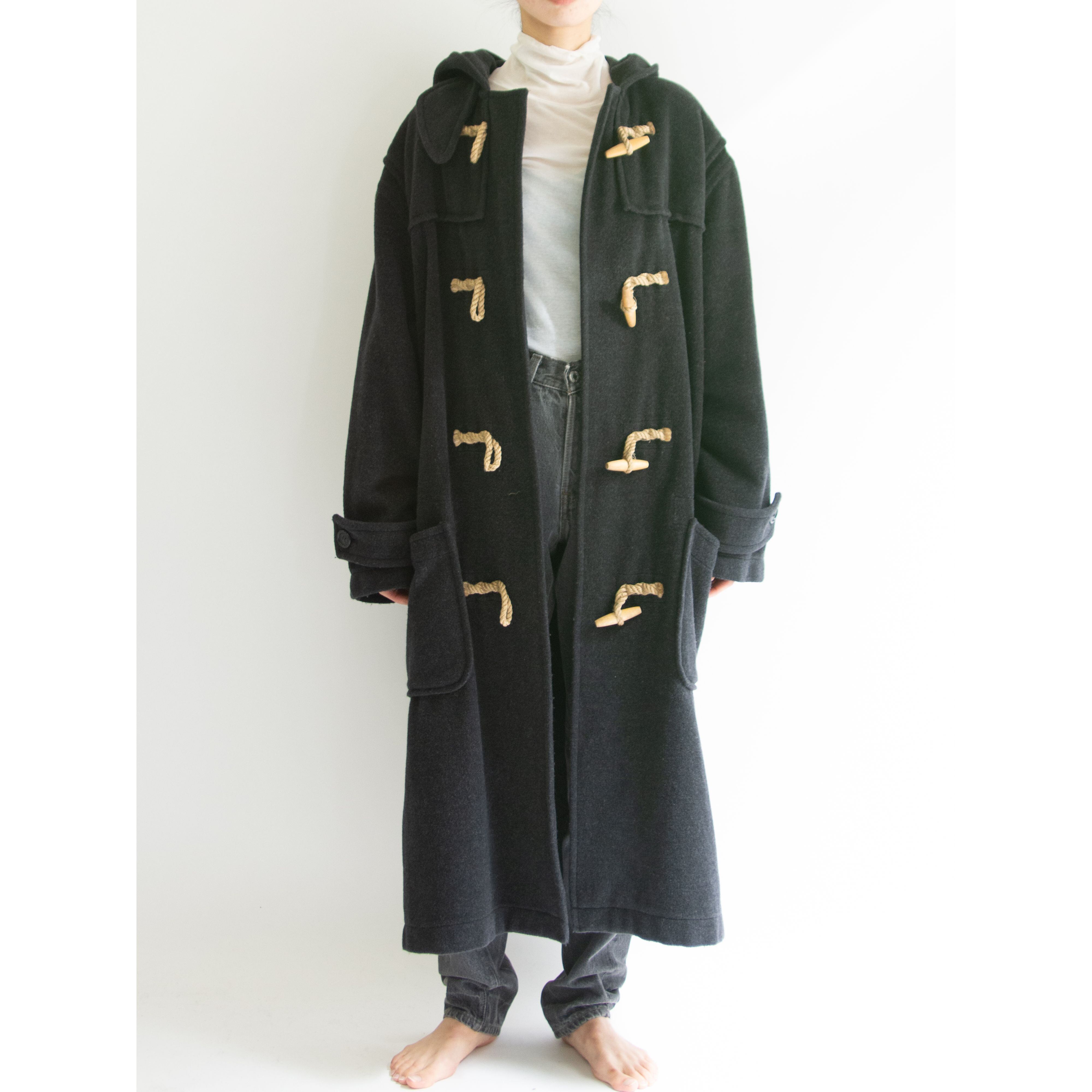 【DKNY JEANS】Made in Korea 90's Wool-Nylon Long Duffel Coat
