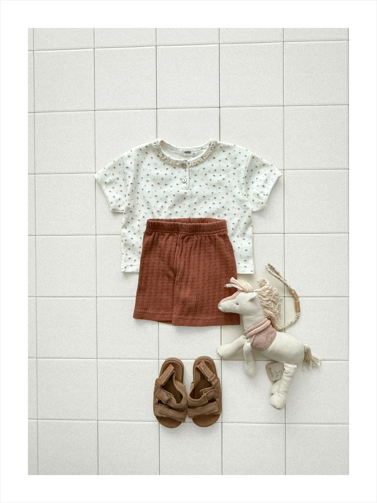 【取寄/韓国直送】ONU  25/SM ジャガードハーフパンツ