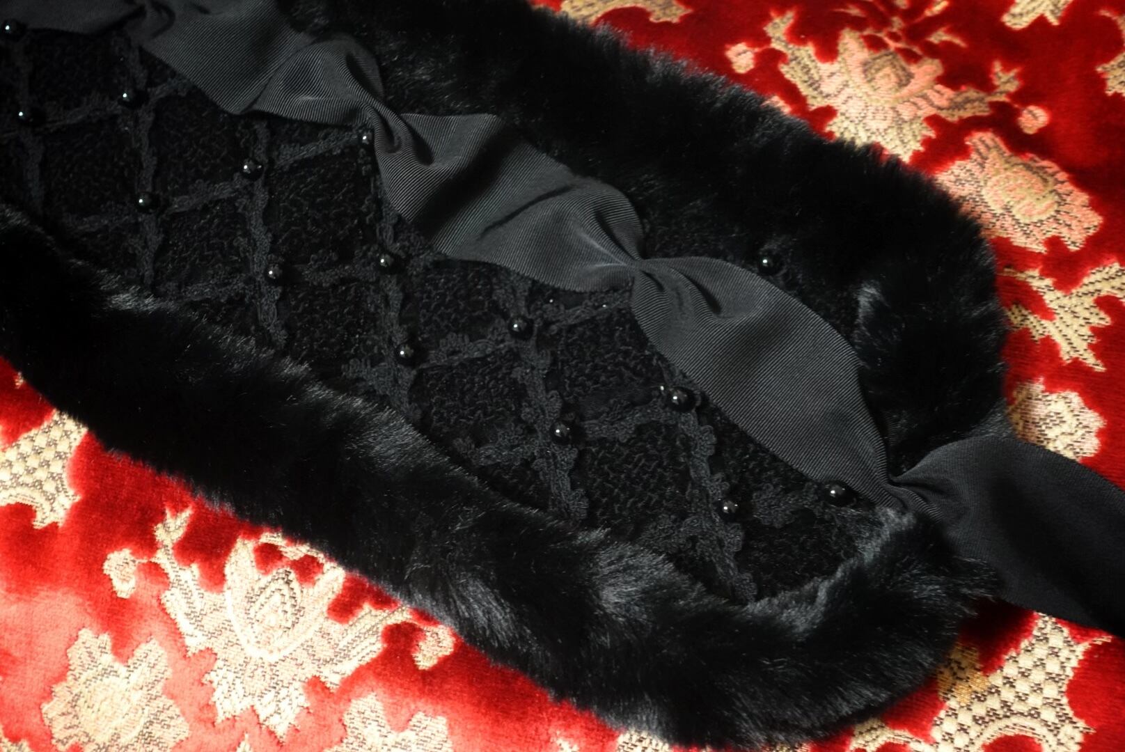 Luxmira 黒いファーボンネット 1月中旬納品分※黒いファーボンネット“ Fée noire” | Luxmira