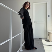 チュールシアーミリタリーvest/ブラック