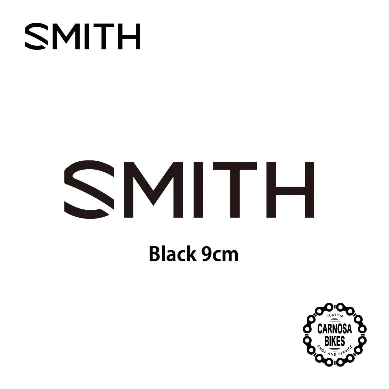 SMITH】Logo Cutting [ロゴカッティング] ステッカー Black 9cm